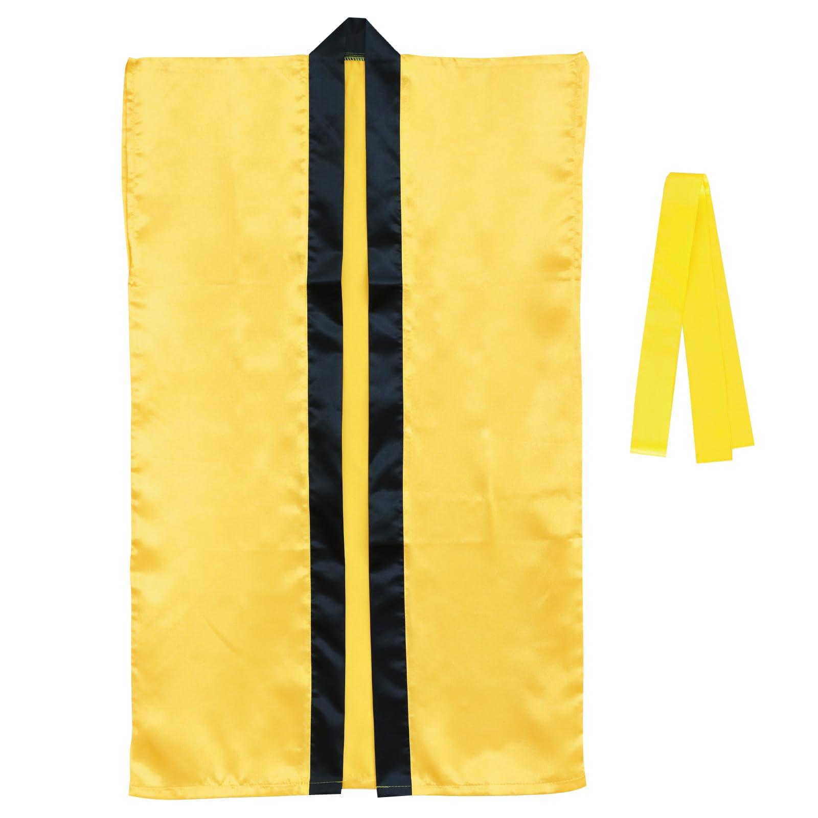 Artec Festival Sports Day Happi Coat Satin Long Happi (with Headband) Yellow M Size (for Middle School to High School Students) 19088