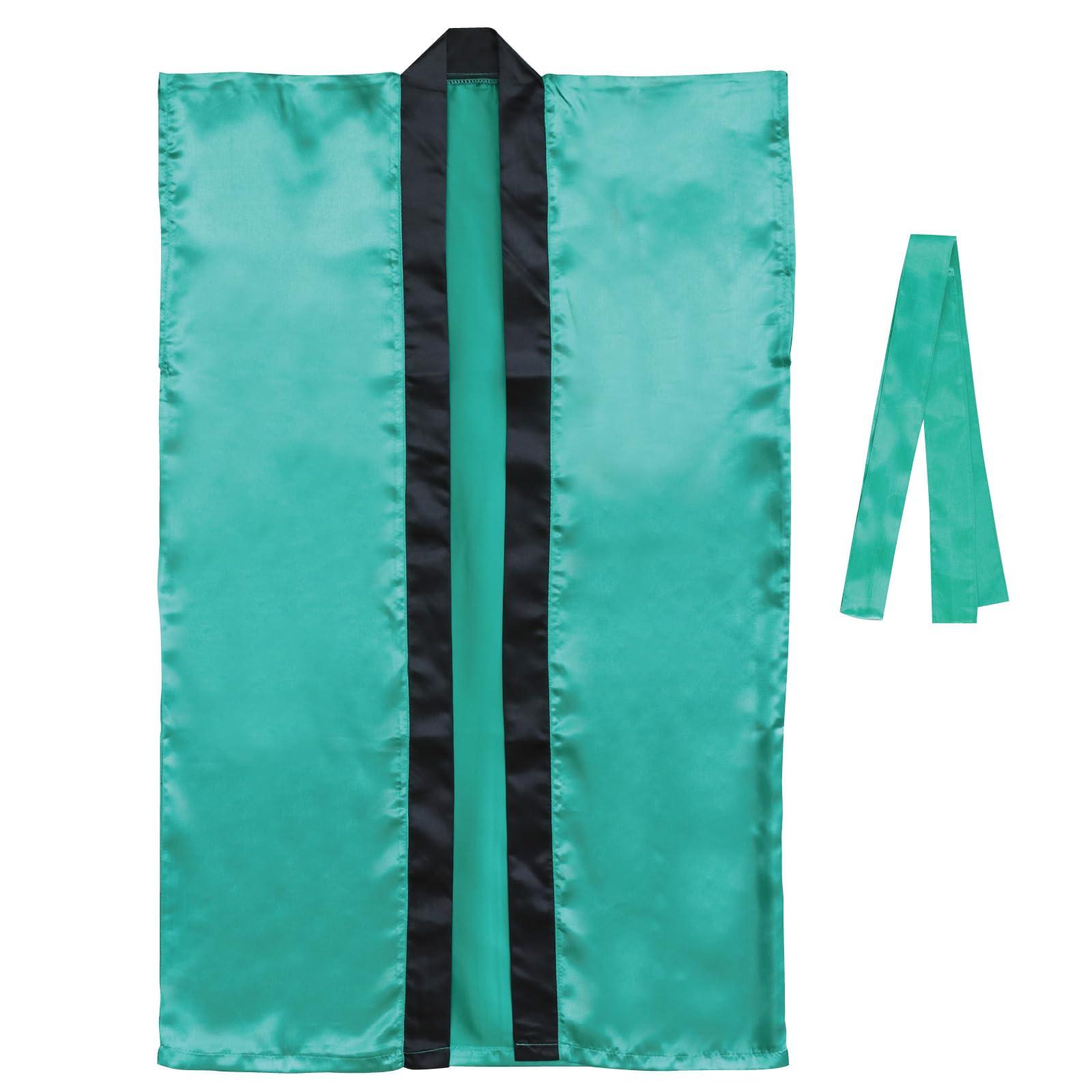 Artec Festival Sports Day Happi Coat Satin Long Happi (with Headband) Green M Size (for Middle School to High School Students) 19089