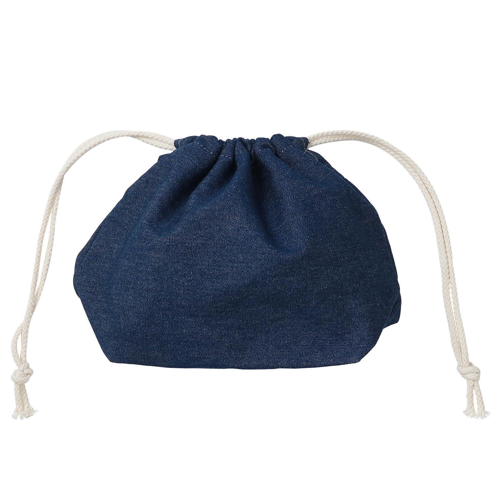 Denim Drawstring Bag Medium