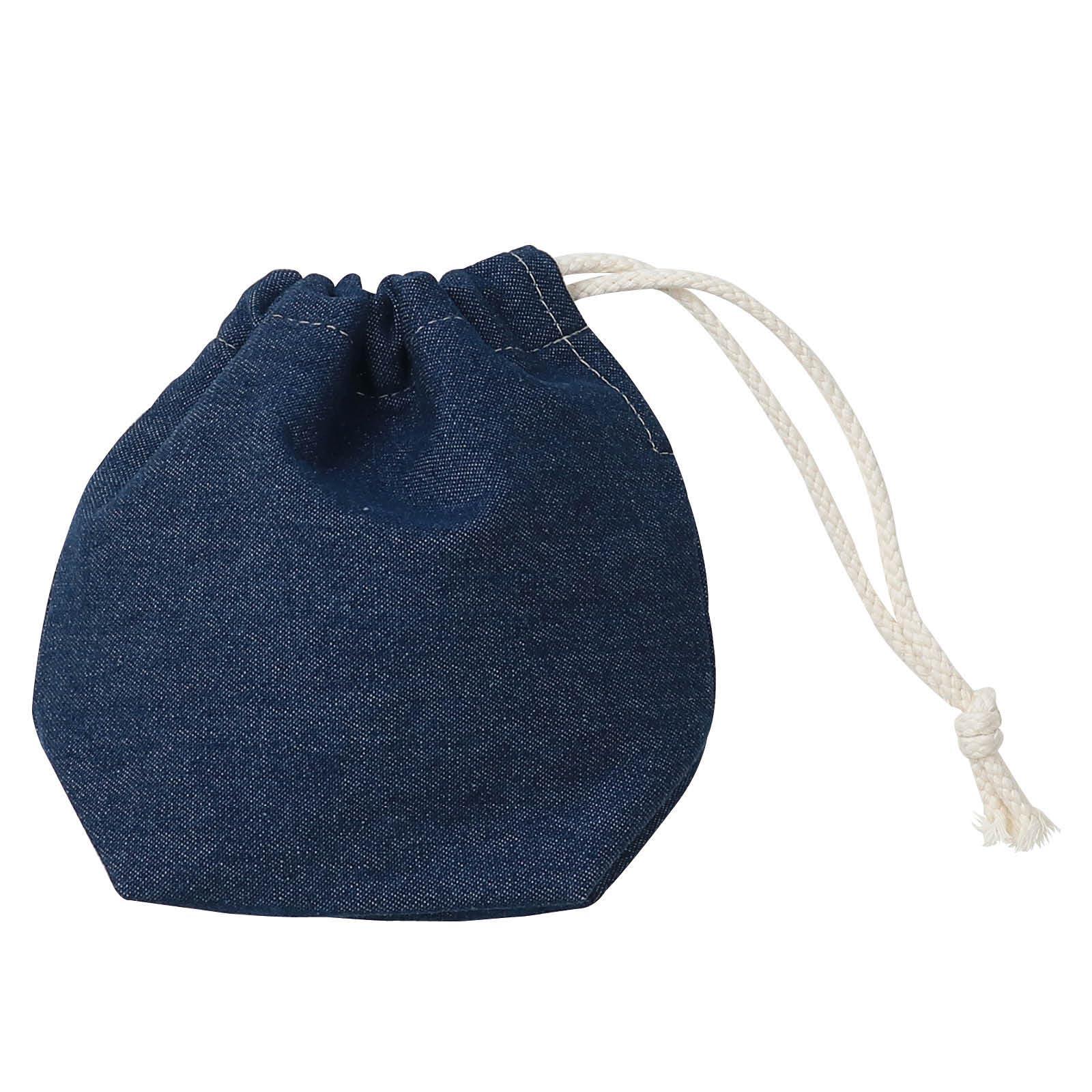 Small Denim Drawstring Pouch