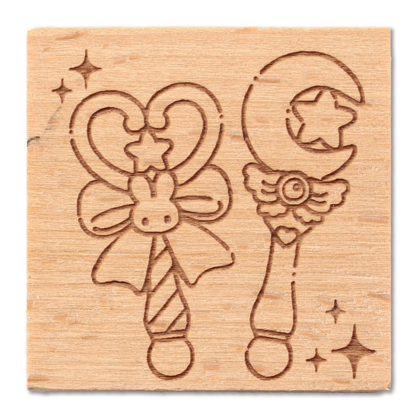 Wooden Handle Stamp 30 Magical Girl Magical Stick