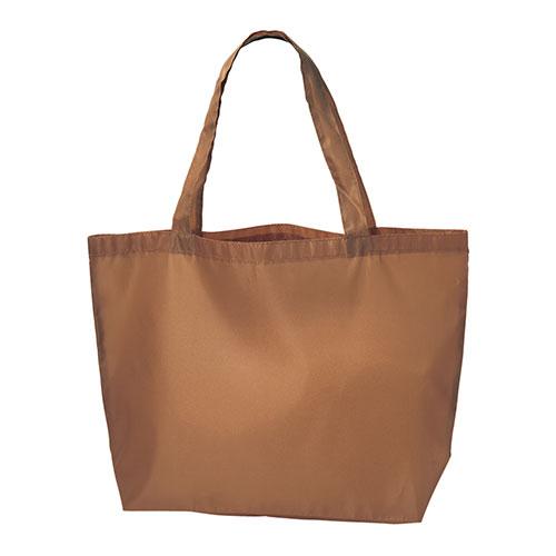 Ecom Large Bag with Pocket Folds small for compact storage in your pocket Brown SP-35732BR