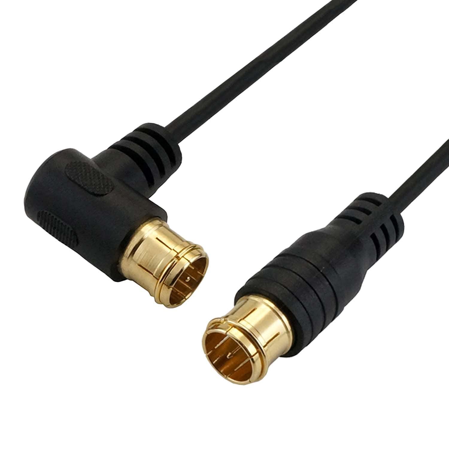 Horick Ultra-Fine Antenna Cable S-2.5C-FB Coaxial 1m Black L-Shaped Plug-In/Plug-In Connectors HAT10-102LPBK