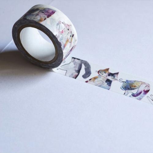 Tora Neko Bonbon Cat-themed Masking Tape (A)