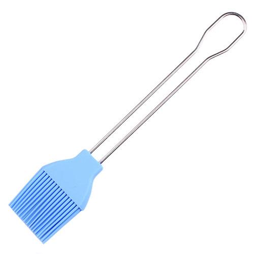 Eurokitchen Silicone Brush 22cm Stainless Steel Handle Non-Shedding Silicone Resin Bristles Blue HICKTS00TBA0