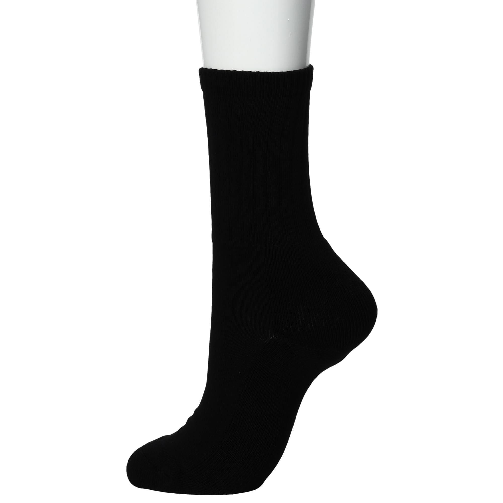 [LifeMax] Socks Unisex Socks (Polygiene® treatment prevents sweat from smelling) MA9704 Black