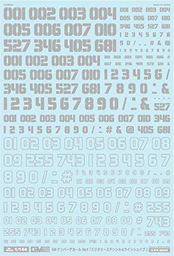 1/144 GM Number Decal No.5 “Military Stencils & Line Shapes” Light Gray