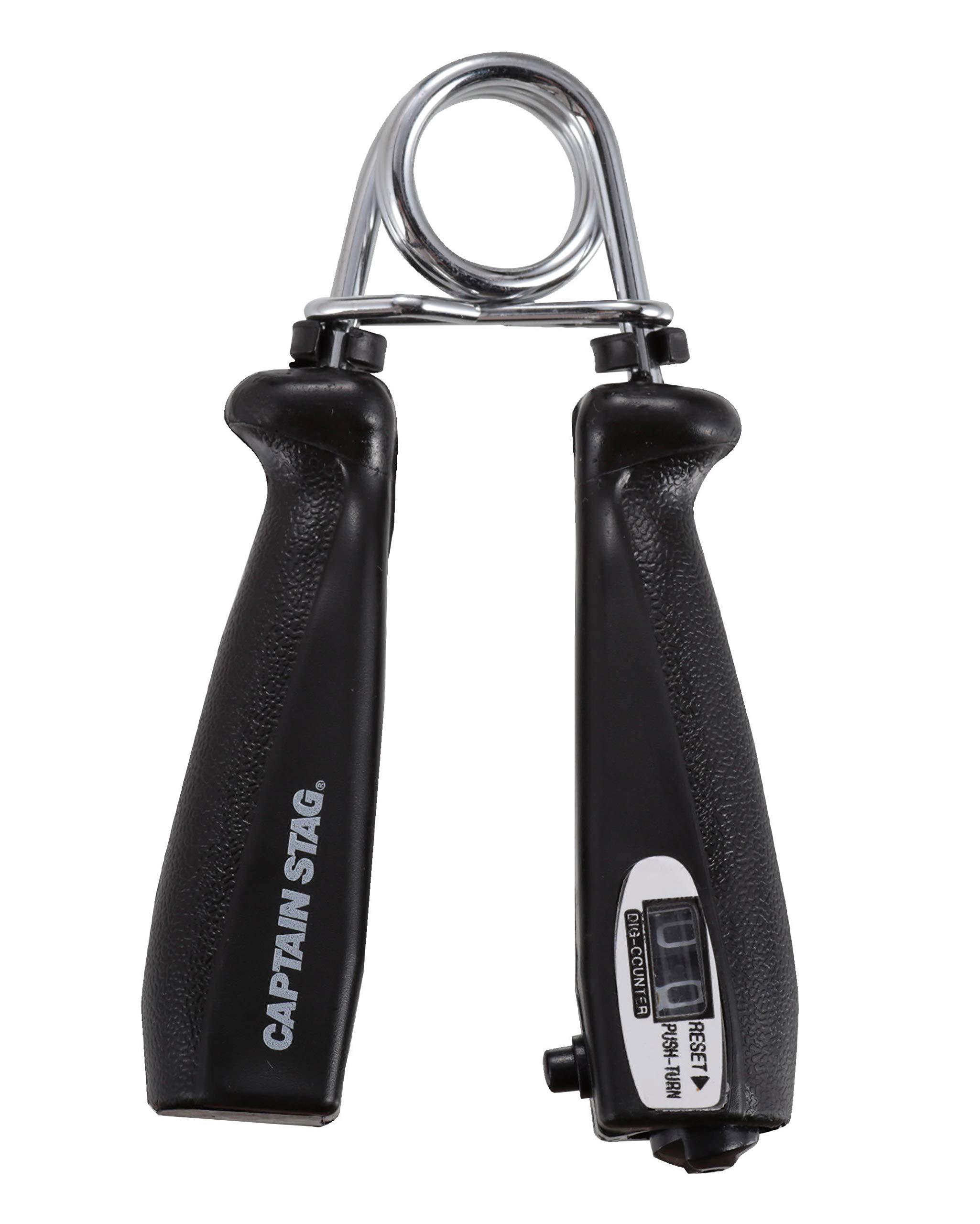 CAPTAIN STAG Strength Training Grip Strength Enhancement Hand Grip Counter 15kg Black/Red Vit Fit UR-815 Approx. 145×86×25mm