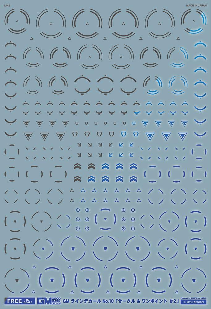 GM Line 10 “Circle & One Point #2” Dark Gray & Neon Blue