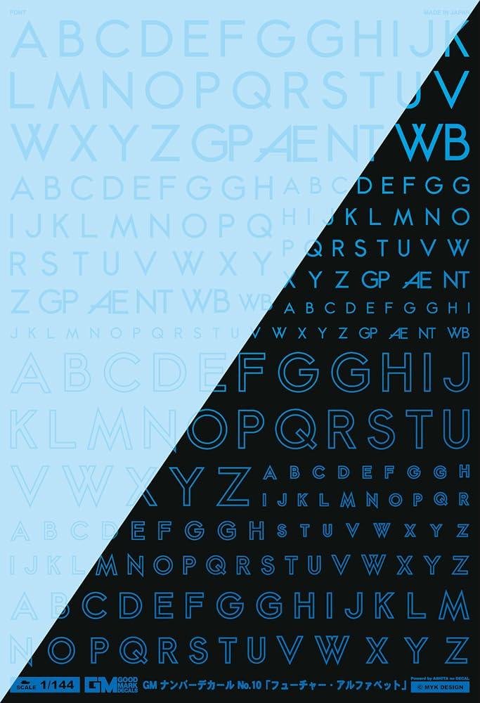 GM Font 10 “Future Alphabet” Clear & Neon Splash BL