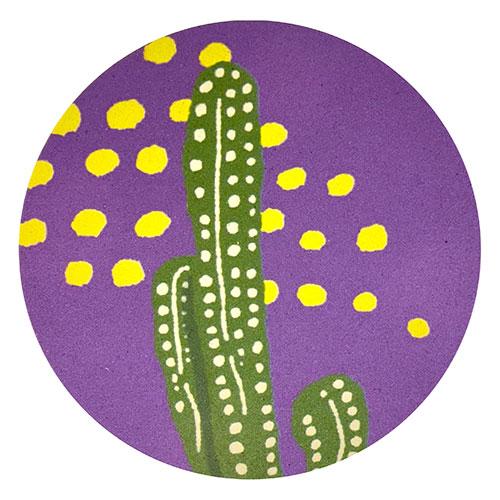 Tosa News: Amazing Absorbency Vericott Coaster Upcycled Item (Recycled Material) Column Cactus Purple VK-002