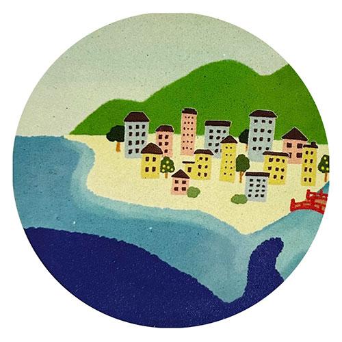 Tosa News Amazing Absorbency Vericott Coaster Upcycled Item (Recycled Material) Town VK-006