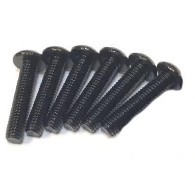 7075 M3 Hex Button Screw 14mm Black 6-Pack