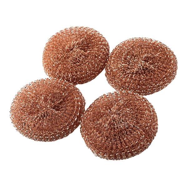 Pure Copper Scouring Pad Set (4 pcs) Soft material minimizes scratches Copper ion effect suppresses bacterial growth on the scouring pad JDT-04