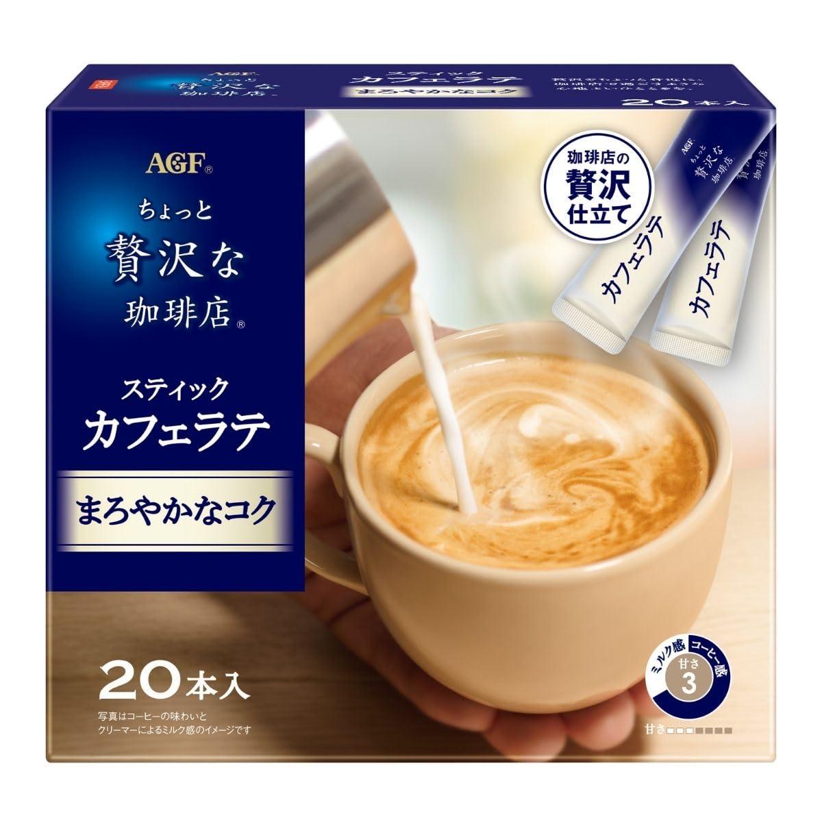 Ajinomoto AGF Slightly Indulgent Coffee Shop Stick Café Latte Mellow Richness 1 Box (20 Sticks)