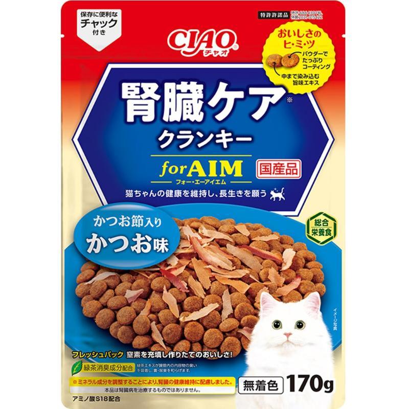 CIAO Kidney Care Crunchy with Bonito Flakes, Bonito Flavor, 170g