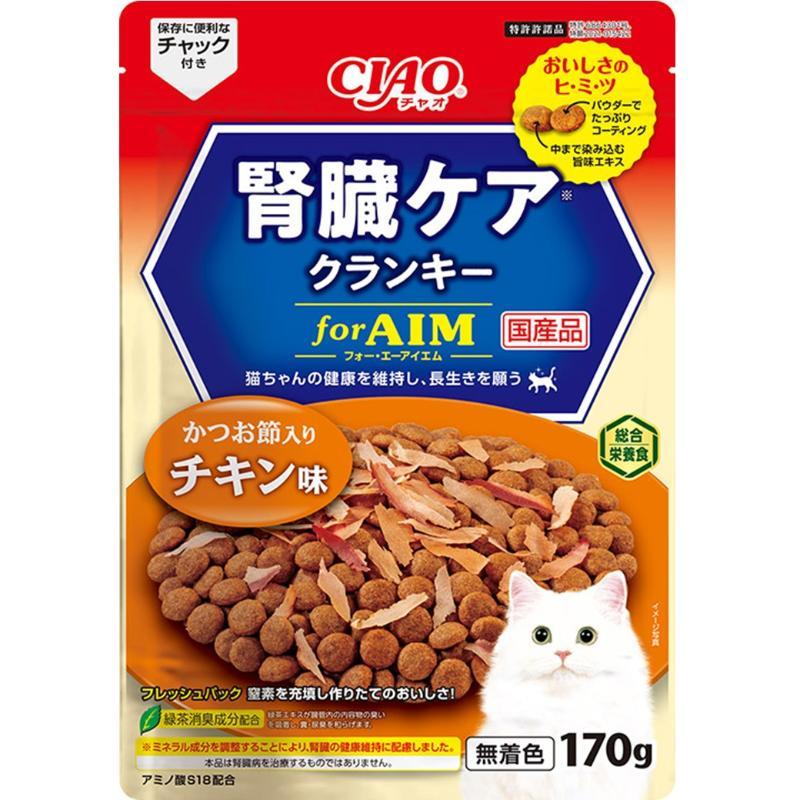 CIAO Kidney Care Crunchy with Bonito Flakes Chicken Flavor 170g