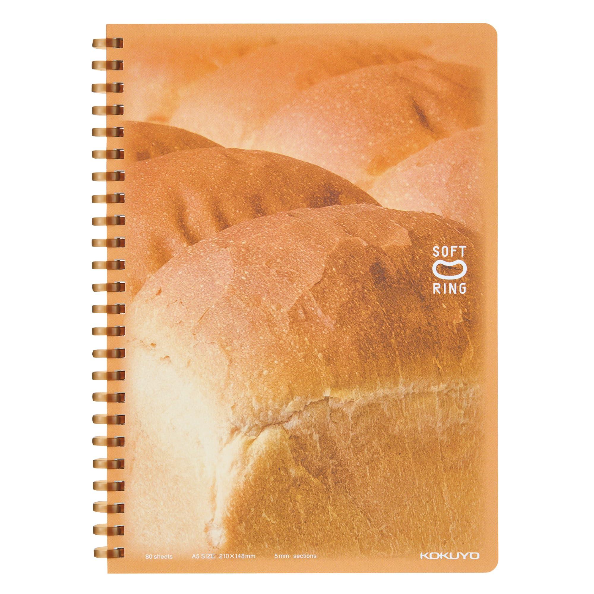 KOKUYO Soft Ring Notebook 10th Anniversary Soft Bakery A5 5mm Grid Bread Loaf - SV338S5-L1-3