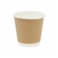 HEIKO Paper Cups Double-Wall Insulated Cups 6 oz. Diameter 80mm Unbleached 25-Pack