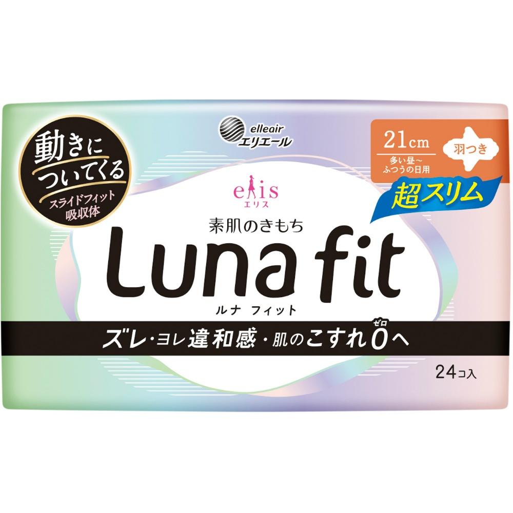 Eris Bare Skin Feel LunaFit Ultra Slim Heavy Flow - Regular Daily Use Winged 21cm 24-Pack