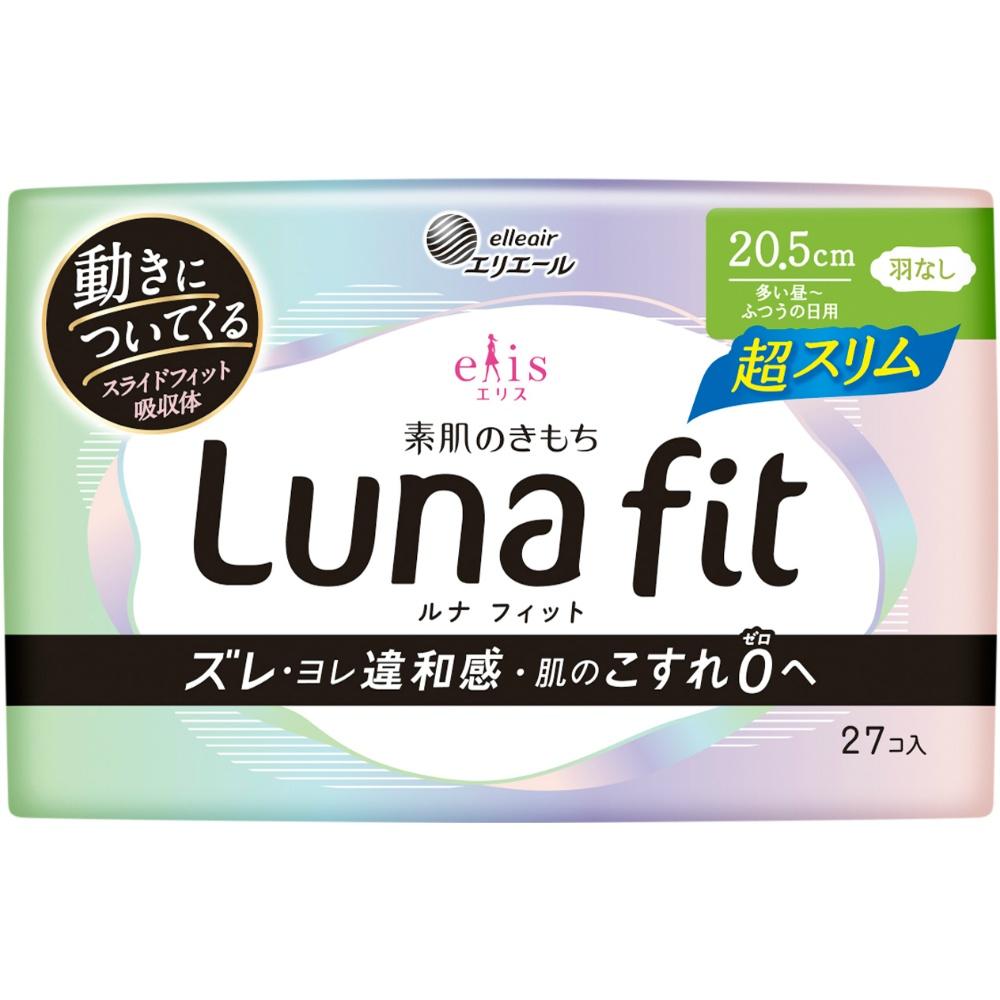 Eris Bare Skin Feel LunaFit Ultra Slim Heavy Flow - Regular Daily Use Wingless 21.5cm 27 Count