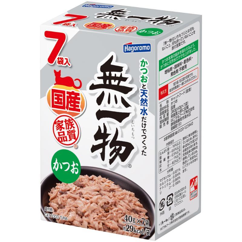 Hagoromo Cat Food (Domestic) Muippuru Pouch Bonito 280g (40g × 7 pouches) (Bulk Purchase)