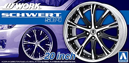 Aoshima Cultural Textbook Co., Ltd. 1/24 The Tuned Parts Series No.26 Work Schwart SC4 20-inch Plastic Model Parts