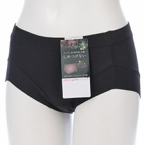 [Atsugi] Shorts Skin-Hugging Style with Built-in Tummy-Control Power Mesh Soft Fit for Women 84618AS Black Japan M (Equivalent to Japanese Size M)