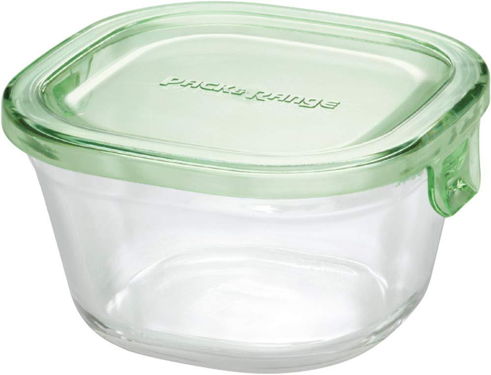 iwaki Heat-Resistant Glass Storage Container Green Square SS 200ml Pack & Range KC3200-G