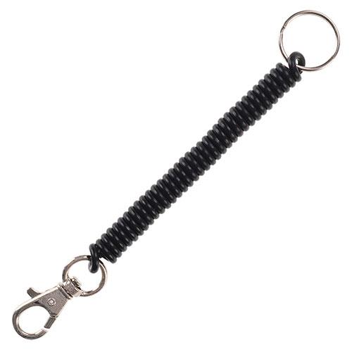 QMP Super Coil Clip-On Key Coil For keys, passes, wallets, employee IDs, card cases, etc. Black QMP05701