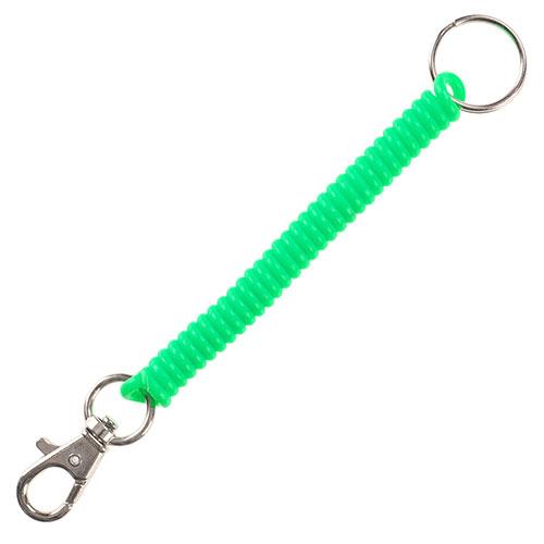 QMP Super Coil Clip-On Key Coil For keys, commuter passes, wallets, employee IDs, card cases, etc. Light Green QMP05749