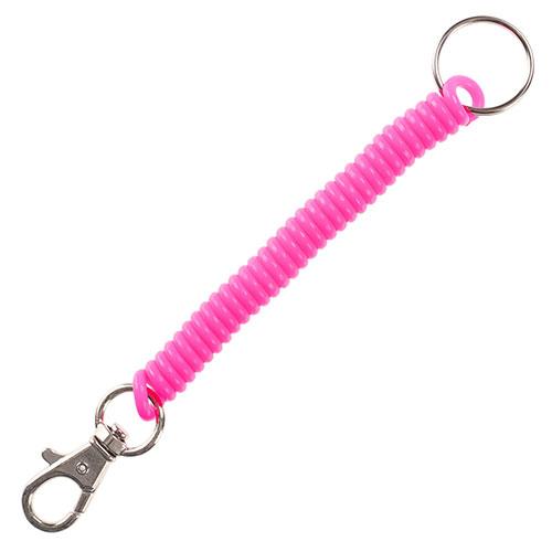 QMP Super Coil Clip-On Key Coil For keys, passes, wallets, employee IDs, card cases, etc. Pink QMP05770