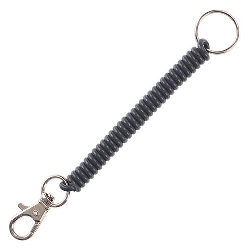 QMP Super Coil Clip-On Key Coil For keys, passes, wallets, employee IDs, card cases, etc. Gray QMP05848