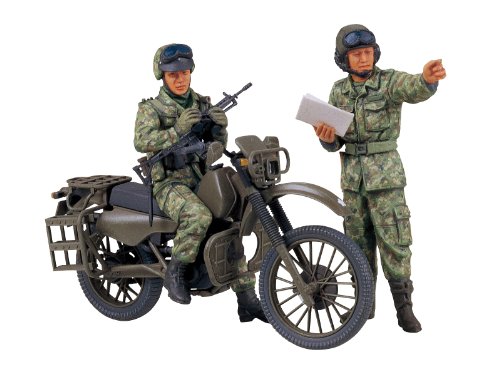 Tamiya 1/35 Military Miniature Series No.245 Japan Ground Self-Defense Force Motorcycle Reconnaissance Set Plastic Model Kit 35245