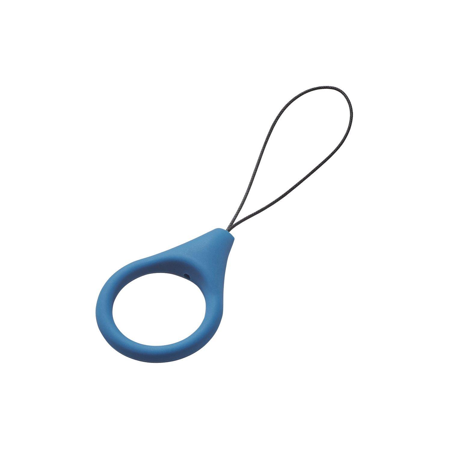 ELECOM Strap Ring Strap for Mobile Phones/Smartphones L Size Inner Diameter 22mm [Silicone Material Prevents Finger Slippage] Blue P-STF01LBUD