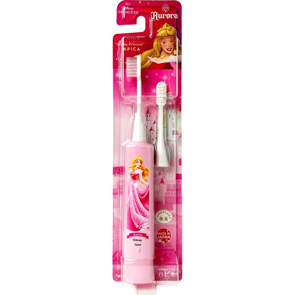 Minimum Happy Pika Disney Princess Aurora Soft-Touch Ultra-Thin Compact Head/Flat/Triple-Row Bristles/Includes 1 Replacement Brush