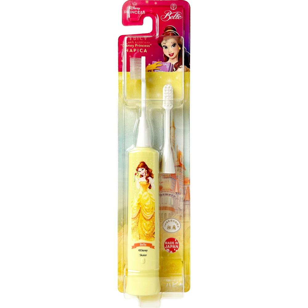 Minimum Happy Pika Disney Princess Belle Soft-Touch Ultra-Thin Compact Head/Flat/Triple-Row Bristles/Includes 1 Replacement Brush