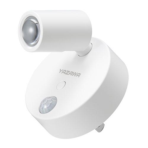 YAZAWA Adjustable Direction Motion Sensor Light with Light/Dark Sensor 1 Light Bulb Light Direction Adjustable White NASMN811H