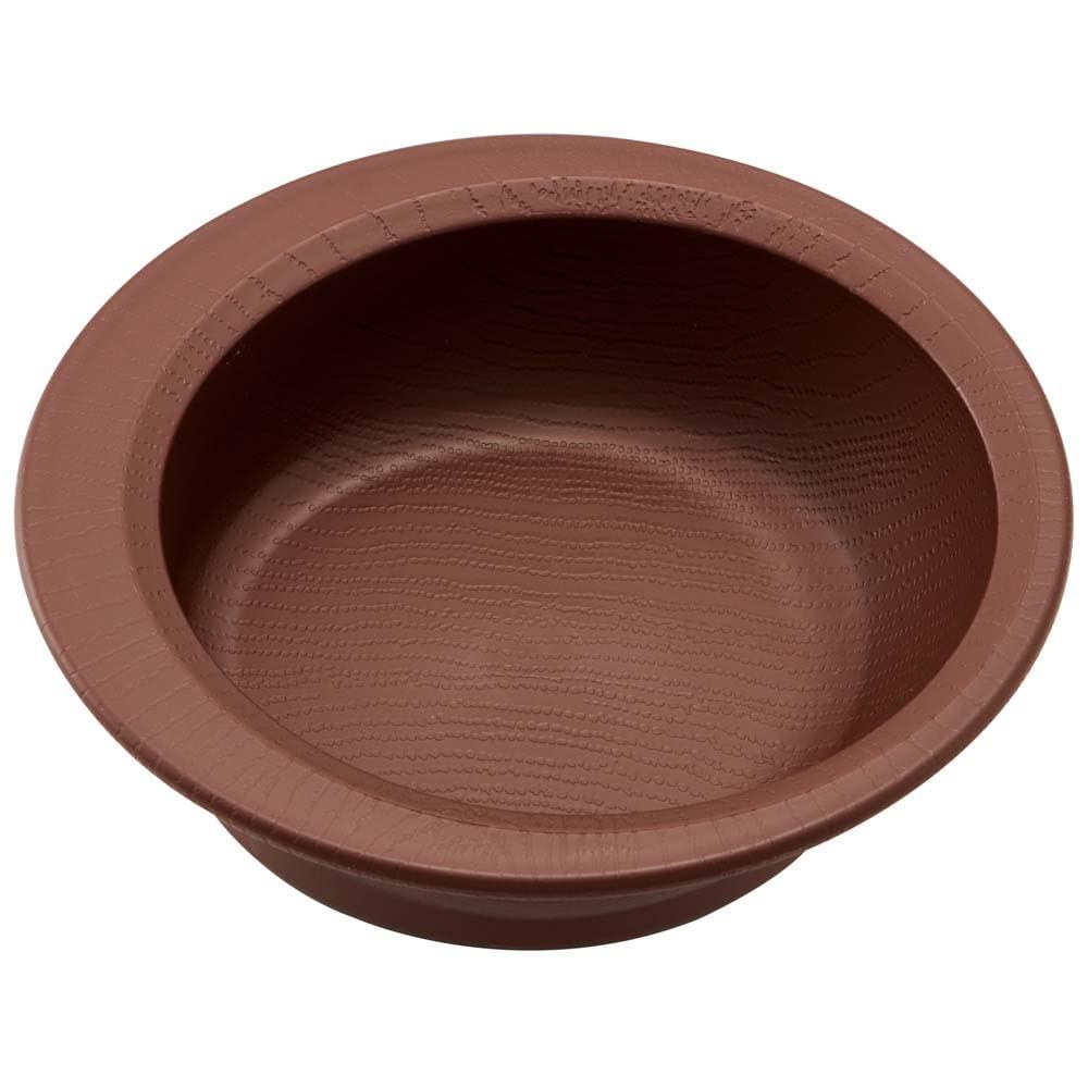 Skater Easy-to-Scoop Bowl 340ml Tableware Plate Woodgrain Brown Plastic Shatter-Resistant Durable Made with Biomass Materials Microwave Safe Dishwasher Safe NPLS1B-A