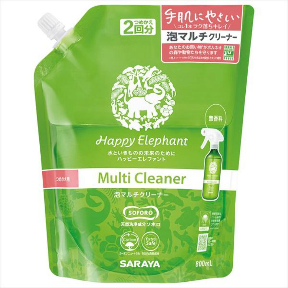 Saraya Happy Elephant Foaming Multi-Purpose Cleaner Refill 800mL 1 bottle