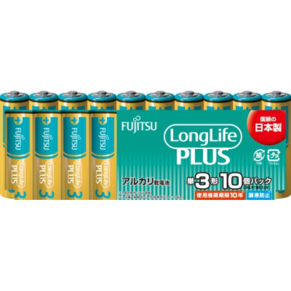FDK Corporation Fujitsu Alkaline Dry Cell Battery AA Long Life Plus 10-Pack LR6LP(10S)