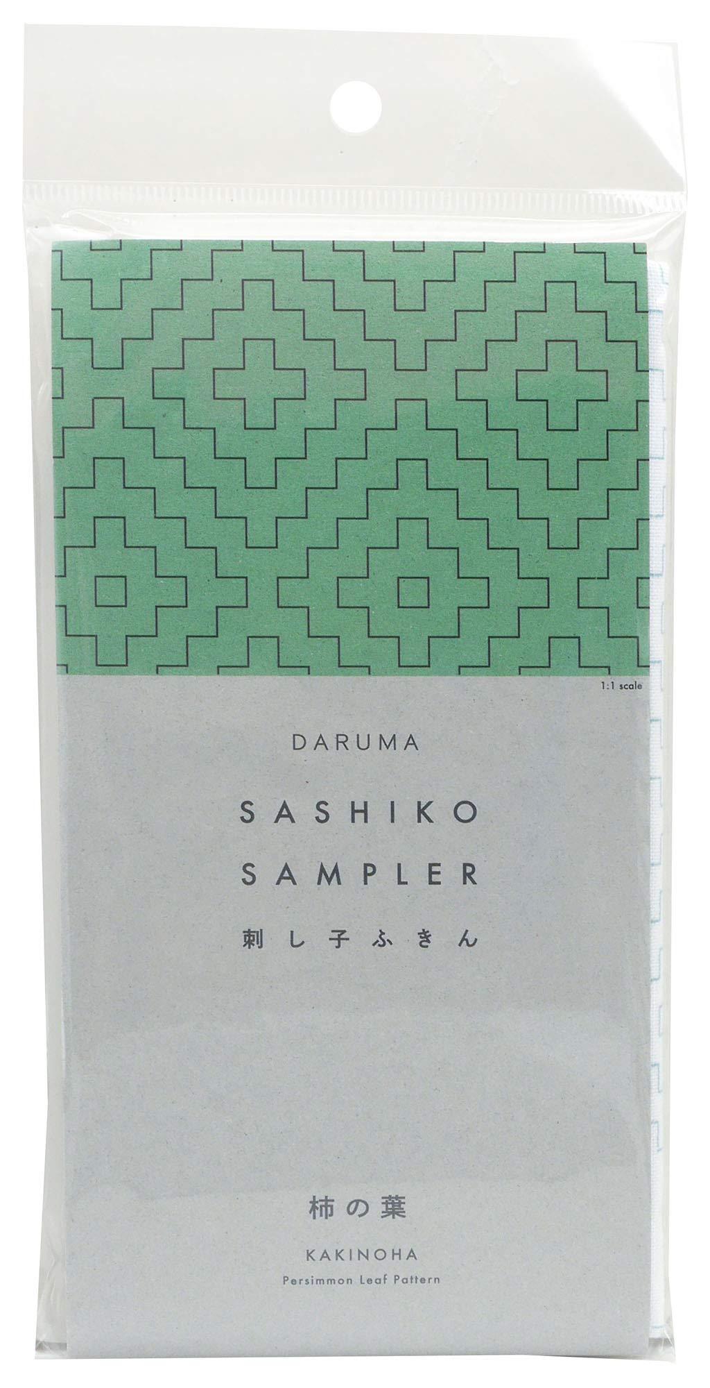 Daruma Sashiko Dishcloth White Single Stitch 1