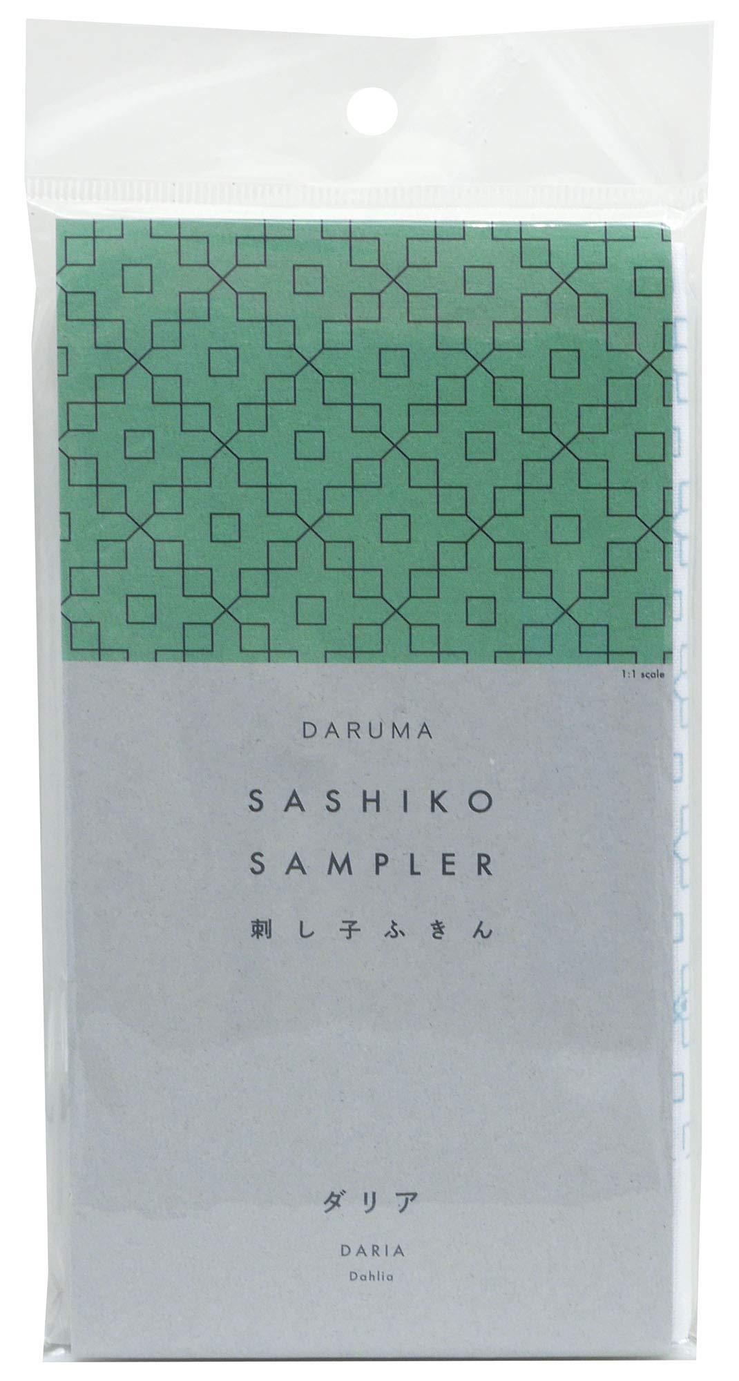 Daruma Sashiko Dishcloth White Single Stitch 1