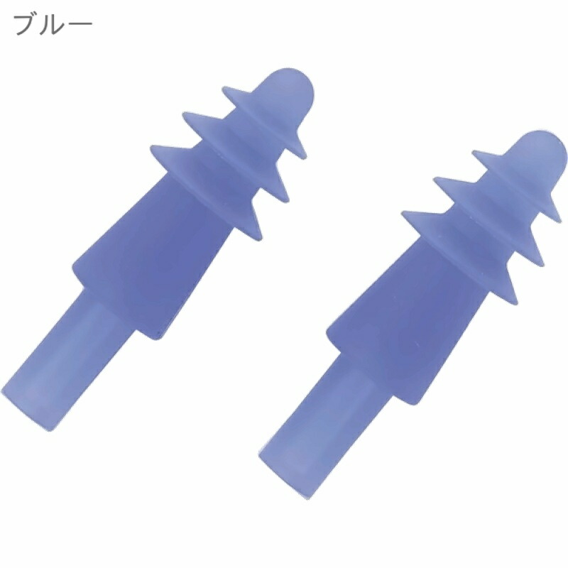 SWANS Made in Japan Swimming Earplugs SA-56AB BL Blue Adult Size Silicone Antibacterial with Dedicated Case 18×12×5cm