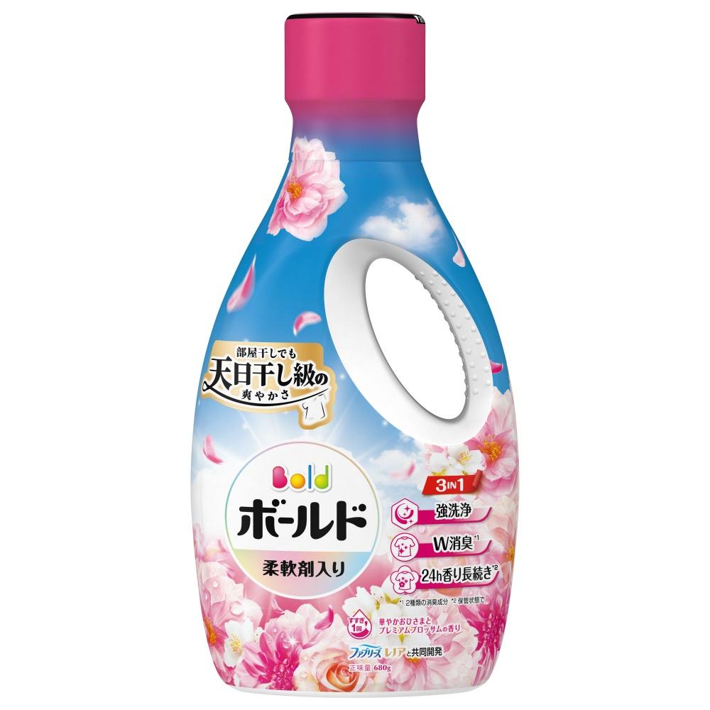 BOLD Liquid Laundry Detergent with Fabric Softener Radiant Sunshine & Premium Blossom Scent Main Bottle 680g