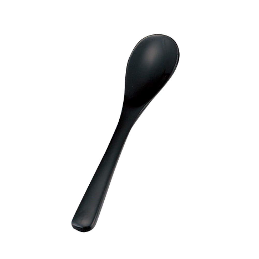 Yamaco Yumi Professional Use Genuine Lacquer Dessert Spoon Small Black yamaco08324