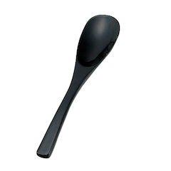 Yamaco Yumi Professional Use Genuine Lacquer Coffee Spoon Black yamaco08332