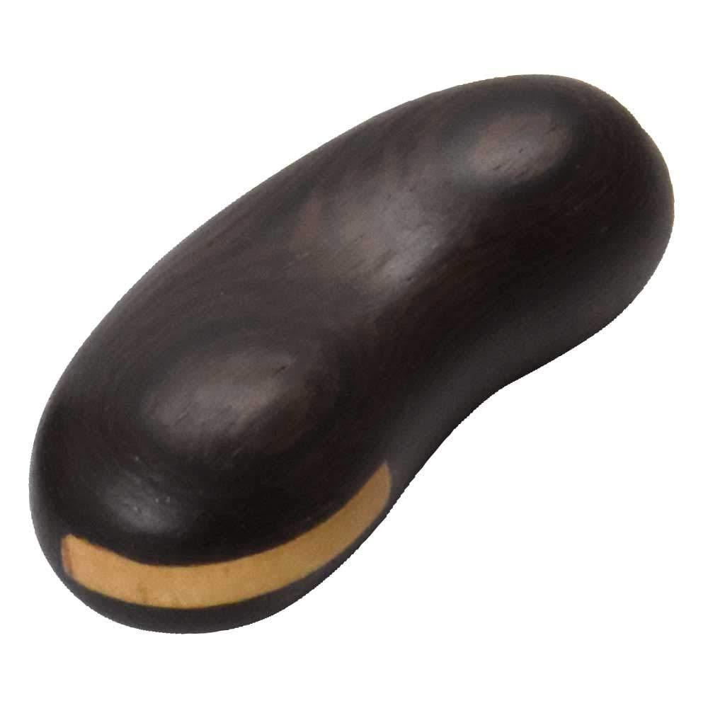 Yamaco Yumi Professional Use Wooden Broad Bean-Shaped Chopstick Rest Dark Brown yamaco08901