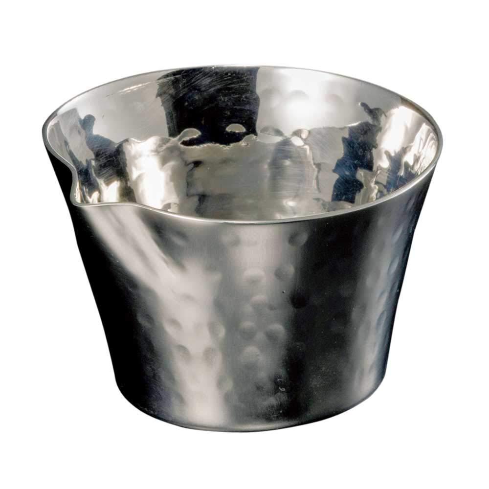 Yamako Stainless Hammered Finish Single-Handled Sake Cup S 23993 Silver
