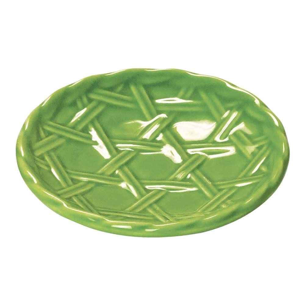 Yamaco Yumi Commercial Use Small Six-Hole Bamboo Strainer Dish Bamboo Green yamaco27946